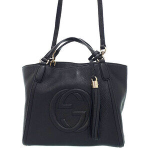 Gucci Soho shoulder bag Leather Tassel Interlocking GG